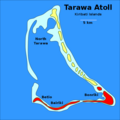 South Tarawa (map within Tarawa Atoll)