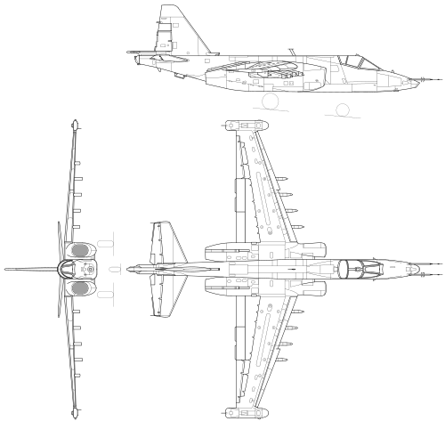 Archivo:Sukhoi Su-25 3-view line drawing