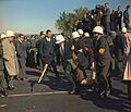 Washington D.C. Anti-Vietnam Demonstration. U.S. Marshals bodily remove one of the protesters during the outbreak of... - NARA - 530620