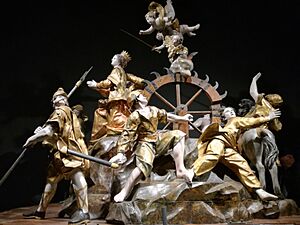 Archivo:Anton Maria Maragliano 2, Martirio di santa Caterina1736 Sestri Levante (Genova), chiesa di San Pietro in Vincoli