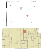 Cloud County Kansas Incorporated and Unincorporated areas Aurora Highlighted.svg
