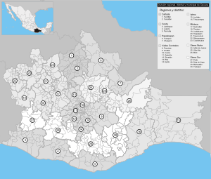 Archivo:División regional, distrital y municipal de Oaxaca