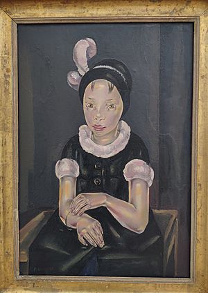 Archivo:Fillette en noir et rose ( c. 1926), de María Blanchard. Museo de Arte Moderno de París
