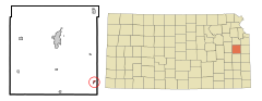 Franklin County Kansas Incorporated and Unincorporated areas Lane Highlighted.svg