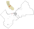 Fresno County California Incorporated and Unincorporated areas Biola Highlighted