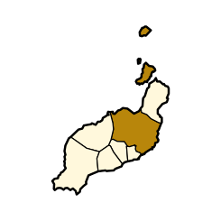 Extensión del municipio dentro de Lanzarote