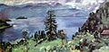 Lovis Corinth Walchensee-Panorama, Blick von der Kanzel 1924