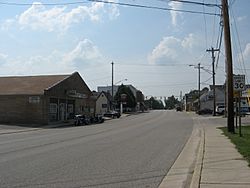 Main Street (looking west), Pittsboro Indiana (2009).jpg