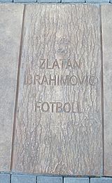 Archivo:Malmö Idrottens walk of fame, Zlatan