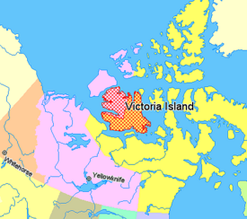 Map indicating Victoria Island, northern Canada.png