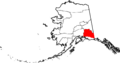 Map of Alaska highlighting Copper River Census Area