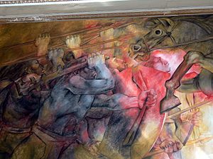 Archivo:Merida - Fresken Pacheco 5 Maya gegen Conquistador
