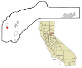 Nevada County California Incorporated and Unincorporated areas Penn Valley Highlighted.svg