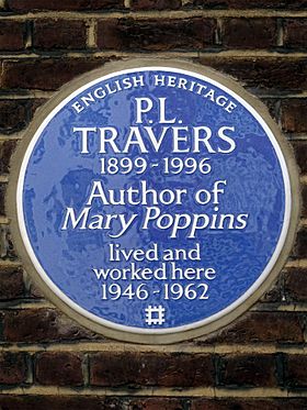 P.L. Travers 1899-1996 Author of Mary Poppins lived and worked here 1946-1962.jpg