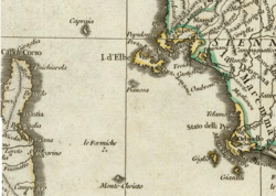 Piombino, Elba, State of the Presidios 1743.png