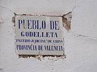 Archivo:Placa de bienvenida Godelleta