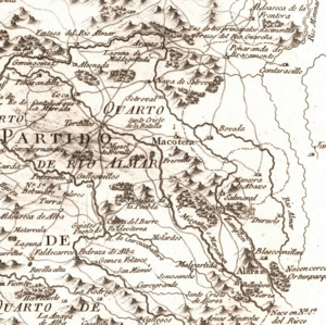 Archivo:Quarto del Río Almar. Mapa geográfico de la provincia de Salamanca 2de4 (1783, Tomás López)