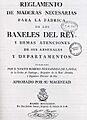 Reglamento de maderas necesarias para la fábrica de los Baxeles del Rey