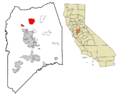 San Joaquin County California Incorporated and Unincorporated areas Lodi Highlighted
