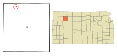 Sheridan County Kansas Incorporated and Unincorporated areas Selden Highlighted.svg