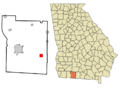 Thomas County Georgia Incorporated and Unincorporated areas Boston Highlighted