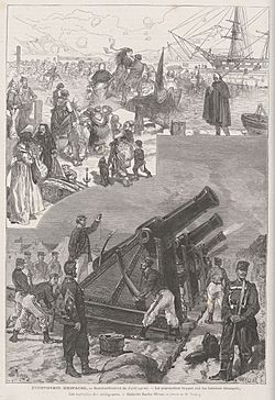 Archivo:Événements d'Espagne. — Bombardement de Carthagéne, de Vierge