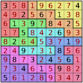 A nonomino sudoku solution