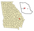 Evans County Georgia Incorporated and Unincorporated areas Claxton Highlighted