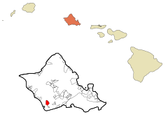 Honolulu County Hawaii Incorporated and Unincorporated areas Makakilo City Highlighted.svg