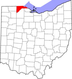 Map of Ohio highlighting Lucas County.svg
