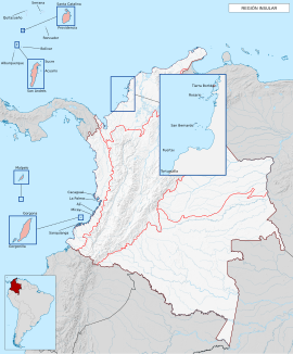 Ubicación de la región en Colombia