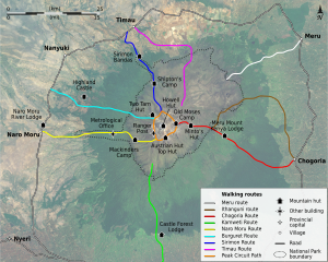 Archivo:Mount Kenya Climbing Routes and Huts photomap-en