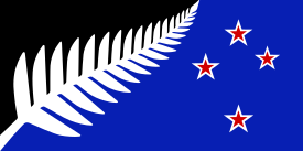 Archivo:NZ flag design Silver Fern (Black, White & Blue) by Kyle Lockwood