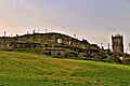 Panorámica de las bodegas de Baltanás con la torre