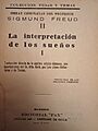 Portada vol I La interpretación de los sueños Freud español 1936 Santiago de Chile