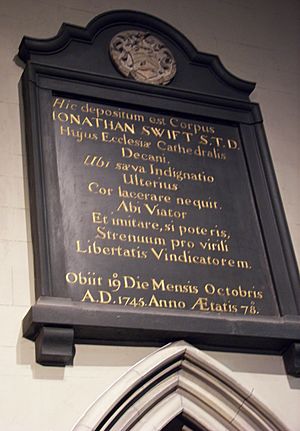Archivo:St. Patrick's Cathedral Swift epitaph