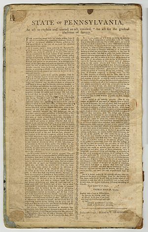 Archivo:State of Pennsylvania. An act for the gradual abolition of slavery, 1788