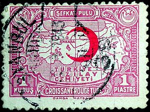 Archivo:Timbre Turquie Croissant rouge 1928