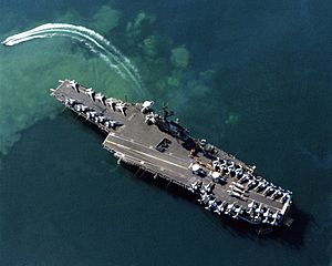 Archivo:USS Coral Sea (CV-43) aerial photo at Benidorm 1988