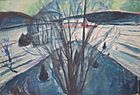 'Winter Night, Ekely' by Edvard Munch, 1930-31
