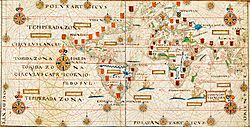 Carta de navegación de Teixeira fechada en 1573; se conserva en la Biblioteca Nacional de Francia.