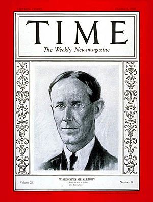 Archivo:Alexander Meiklejohn Time magazine cover, October 1, 1928