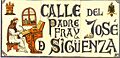 Alfardelmonte callejero Sigüenza Fray J. de Sigüenza