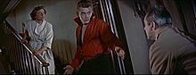 Archivo:Ann Doran, James Dean and Jim Backus in Rebel Without a Cause trailer