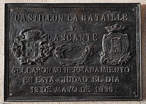 Archivo:Ayuntamiento de Cascante - Placa hermanamiento
