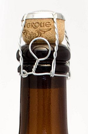 Archivo:Beer bottle sealed with a cork and muselet