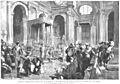Ceremonias religiosas ante el cadáver de Alfonso XII, en el salón de columnas del Palacio de Madrid, en la mañana del 28 de noviembre