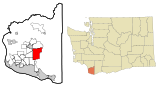 Clark County Washington Incorporated and Unincorporated areas Hockinson Highlighted.svg
