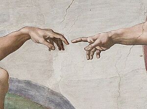 Archivo:Creation of Adam (Michelangelo) Detail