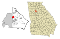 DeKalb County Georgia Incorporated and Unincorporated areas North Druid Hills Highlighted